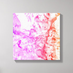 Modern Abstract Art Pink Purple Orange Yellow Canvas Print