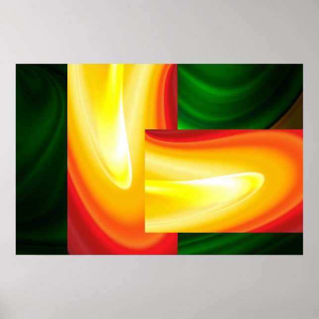 Modern Abstract Art Poster - Digital Art (Front)