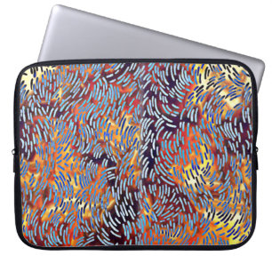 Modern Abstract Art Red Yellow Black Laptop Sleeve