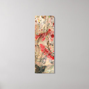 Modern Abstract Art Red Yellow Green Brown Black Canvas Print