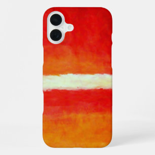 Modern Abstract Art - Red Yellow White iPhone 16 Plus Case