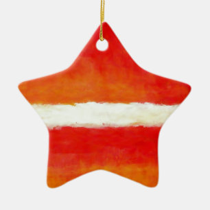 Modern Abstract Art - Rothko Style Ceramic Ornament