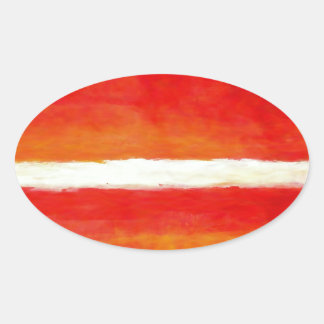 Modern Abstract Art - Rothko Style Oval Sticker