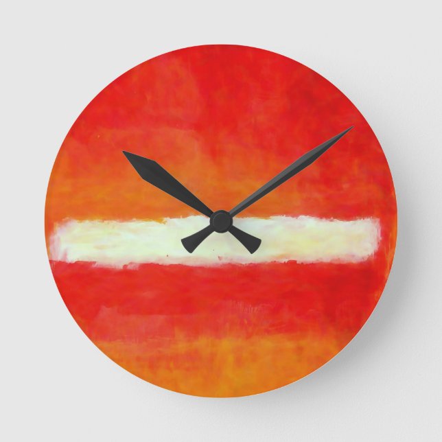 Modern Abstract Art - Rothko Style Round Clock (Front)