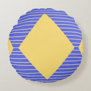 modern abstract art round pillow