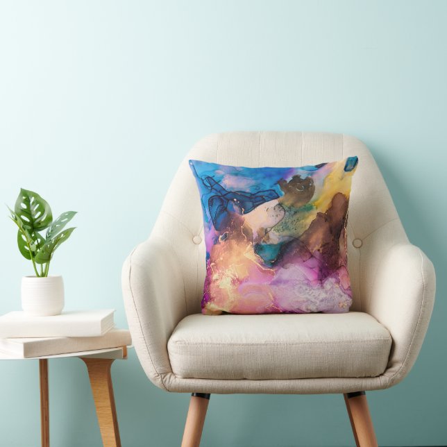 Modern Abstract Art  Throw Pillow (Chair)
