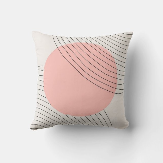 Modern Abstract Art Throw Pillow (Back)