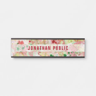 Modern Abstract Art Trendy Template Elegant Door Sign