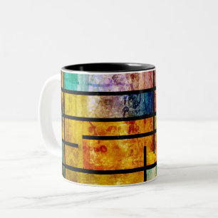 Modern abstract art Two-Tone coffee mug
