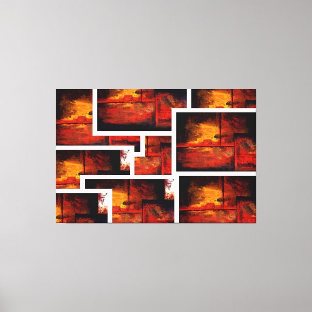 Modern Abstract Art Wrapped Canvas (Front)