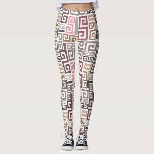 modern abstract artistic colored lines leggings