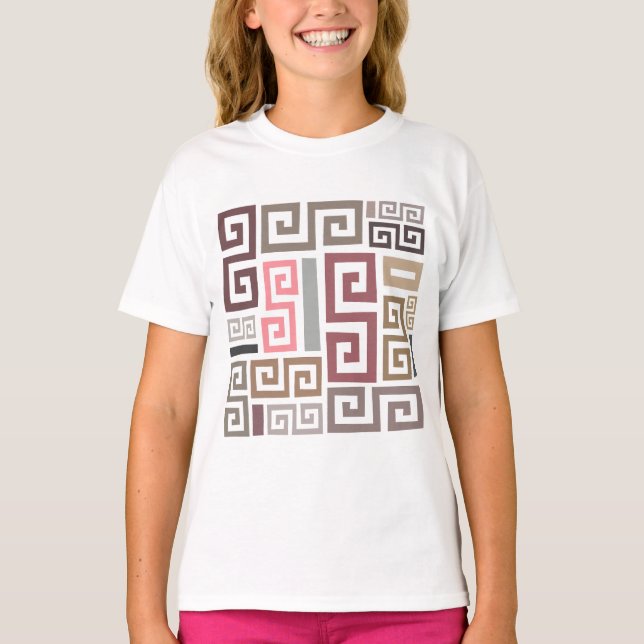 modern abstract artistic coloured lines T-Shirt (Front)