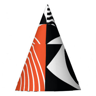 Modern Abstract: Artistic Design Canvas. Party Hat