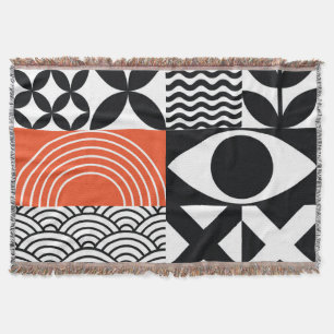 Modern Abstract: Artistic Design Canvas. Throw Blanket