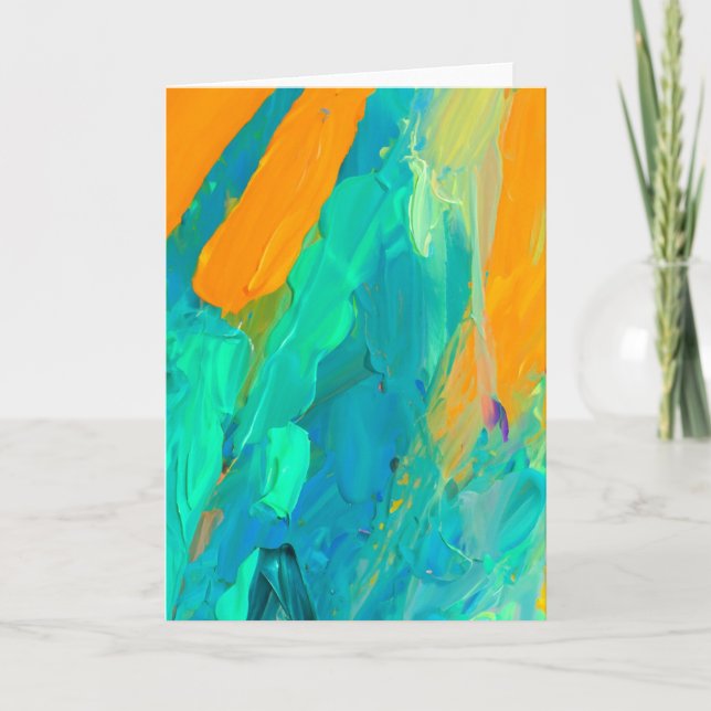 Modern Abstract Artwork Blank Card (Front)