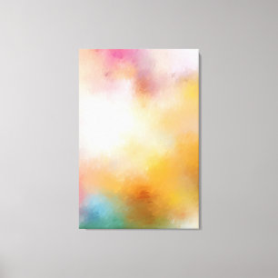 Modern Abstract Artwork Blue Green Yellow Red Canvas Print
