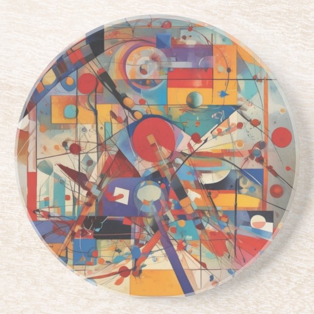Modern Abstract Artwork Coaster (Front)