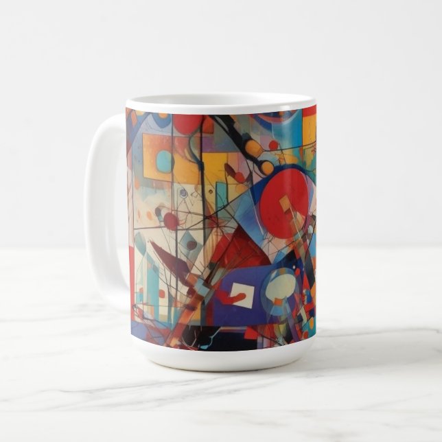 Modern Abstract Artwork Coffee Mug (Front Left)