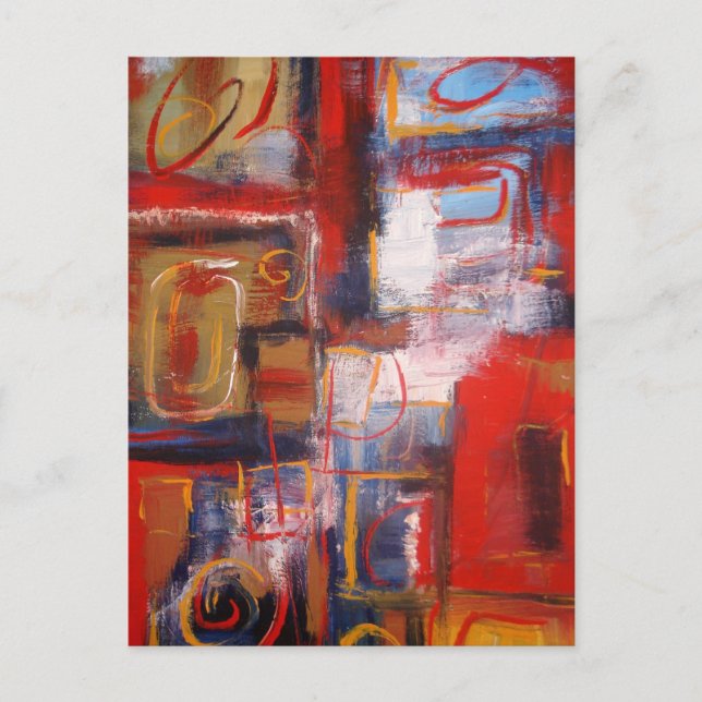 Modern Abstract Artwork Postcard (Front)