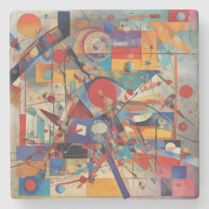 Modern Abstract Artwork Stone Coaster