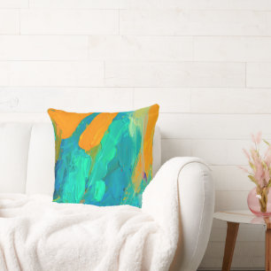 Modern Abstract Artwork Throw Pillow