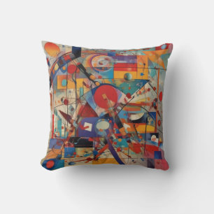 Modern Abstract Artwork Throw Pillow