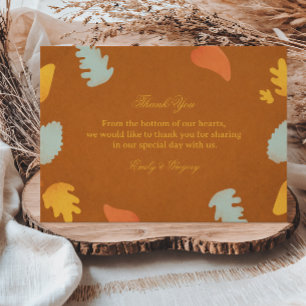 Modern Abstract Autumn Appreciation Thank You Card