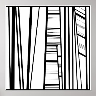 modern abstract b/w poster