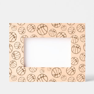 Modern Abstract Basketball Ball Pattern Etched Frames