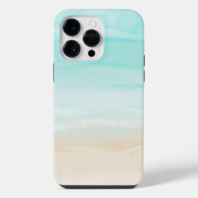 Modern Abstract Beach iPhone Case (Back)
