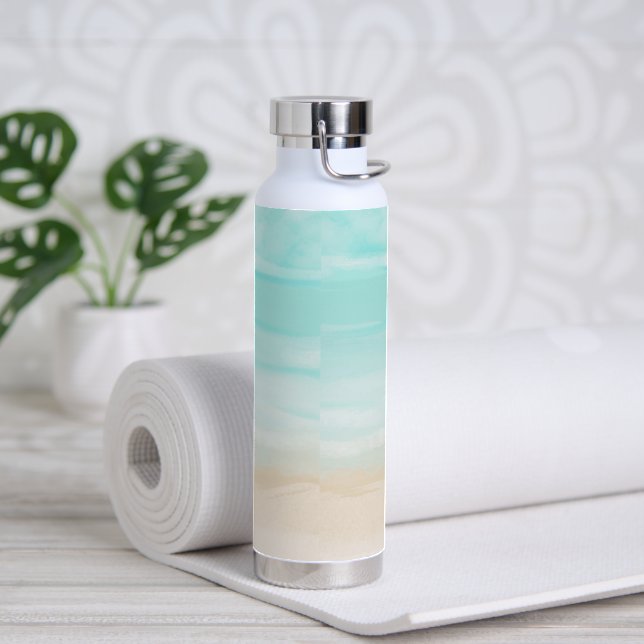Modern Abstract Beach Water Bottle (Yoga)