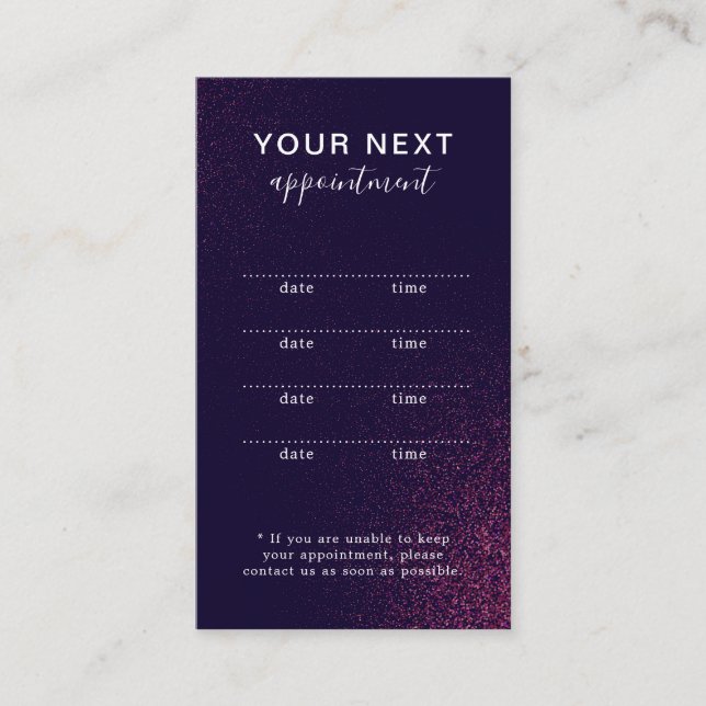 Modern Abstract Beauty Appointment Card (Front)