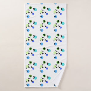 Modern Abstract Bird Pattern Bath Towel Set
