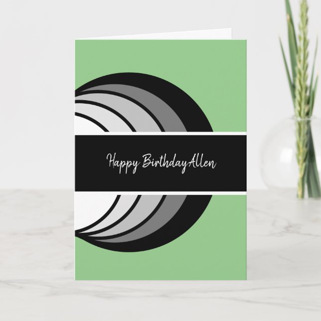 Modern Abstract Birthday Card (Front)