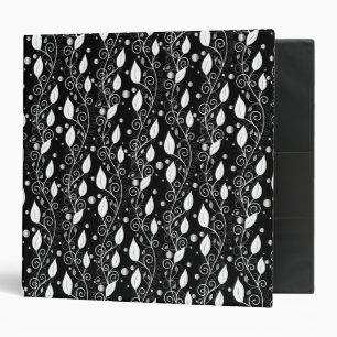 Modern abstract black and white ink illustration binder