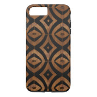 Modern abstract black diamonds wood grain look