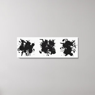 Modern Abstract Black Spots Canvas Print