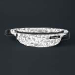 Modern Abstract Black White Face Line Pattern Fanny Pack<br><div class="desc">A pattern in black and white that is abstract and features line drawings of women with various faces. The text field below allows you to easily text your name or remove (if you don't like it). If you would like to alter the design's colour or font, send me a message...</div>