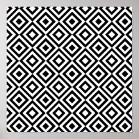 Modern abstract black white geometric pattern