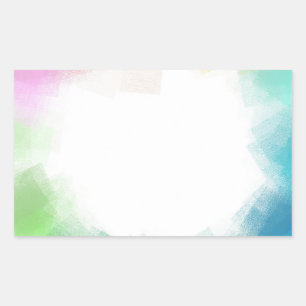 Modern Abstract Blank Template Custom Blue Green Sticker