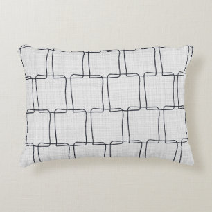 Modern abstract blending shapes and stripes accent pillow