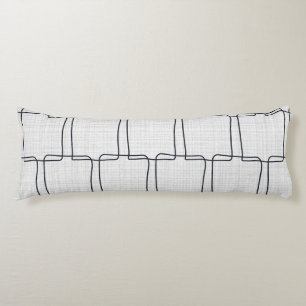 Modern abstract blending shapes and stripes body pillow