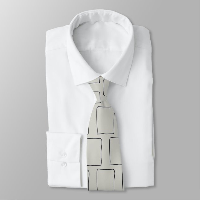 Modern abstract blending shapes and stripes tie (Tied)