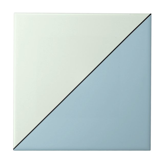 Modern Abstract Blue Geometric Triangle Tile (Front)
