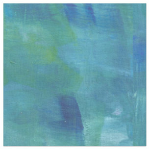 Modern Abstract Blue Green Painting Fabric