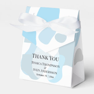 Modern Abstract Blue Minimalist Artistic Wedding  Favor Box