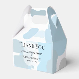 Modern Abstract Blue Minimalist Artistic Wedding  Favor Box
