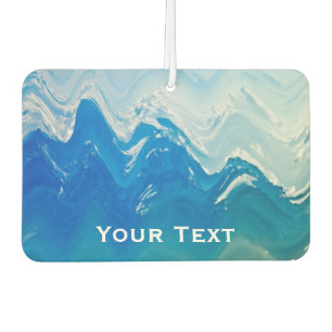 Modern Abstract Blue Ocean Art Personalised Air Freshener
