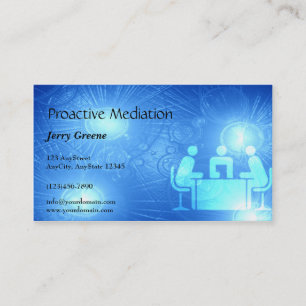 Modern Abstract Blue Office Business Card