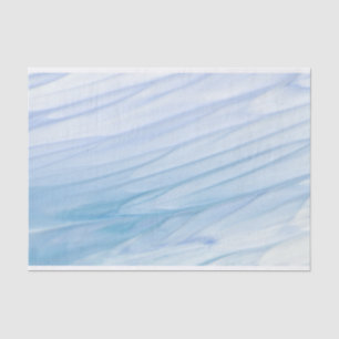 Modern Abstract Blue Ombre Watercolor Pattern Tissue Paper